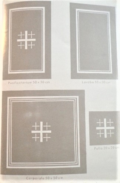 Kelchwäsche, Motiv: "Jerusalem Kreuz"